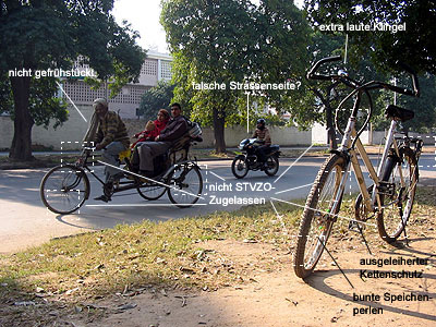 Fahrrad Fahrrad mit Fehlern